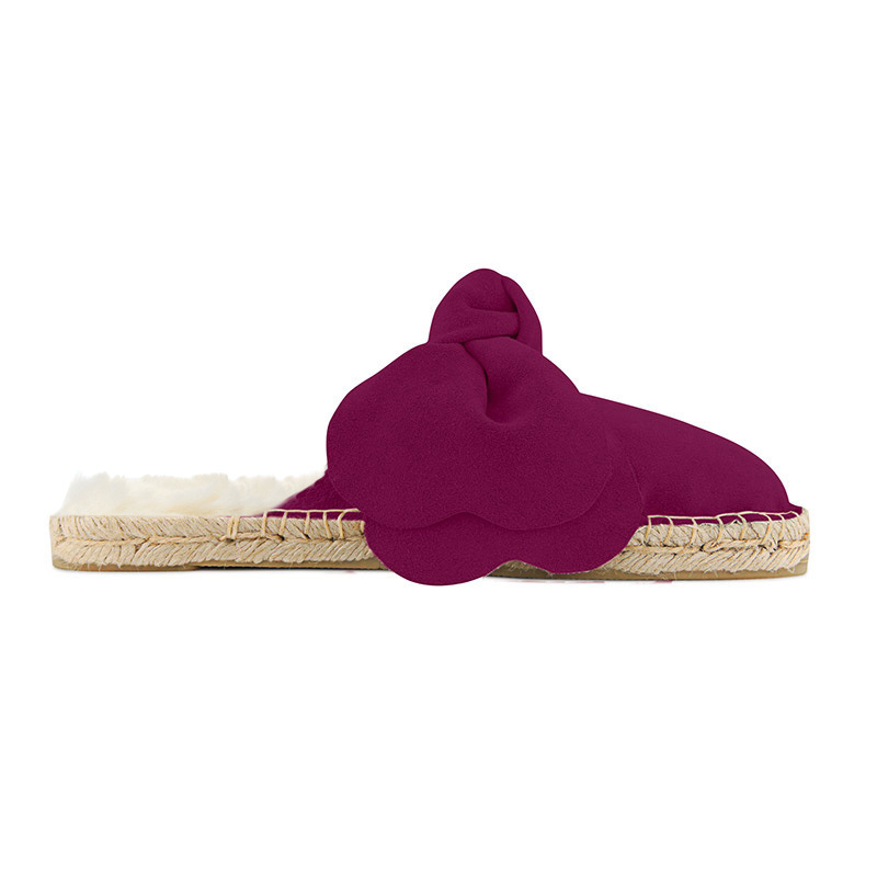 Faux Fur Fuchsia Slippers