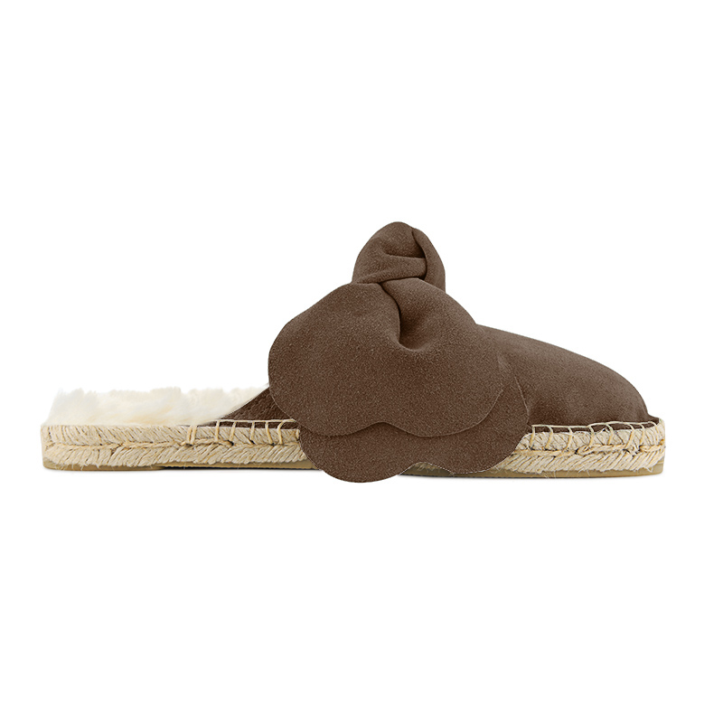 Faux Fur Brown Slippers
