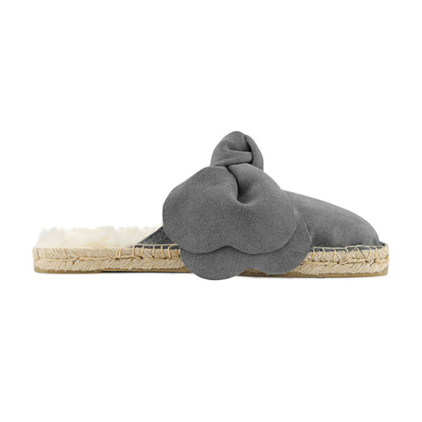 Faux Fur Graphite Slippers