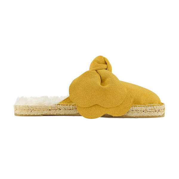 Faux Fur Yellow Slippers